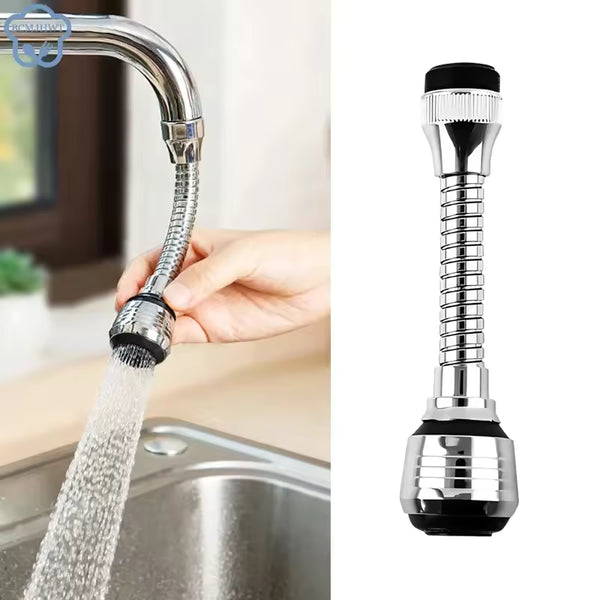 Kitchen cLengthening Rotating Splash Proof Sprinkler Spray Extender Bubbler